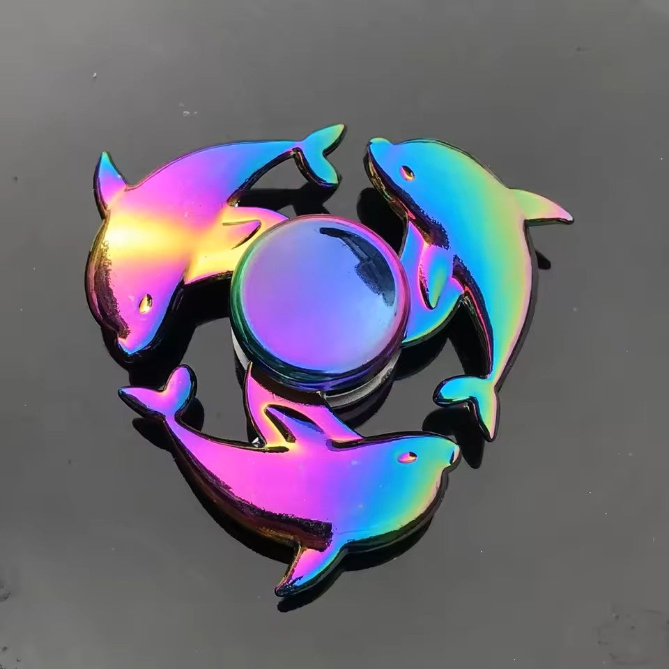 Rainbow Metal Fidget Spinner | Durable Stress Relief Toy for Focus & Calm