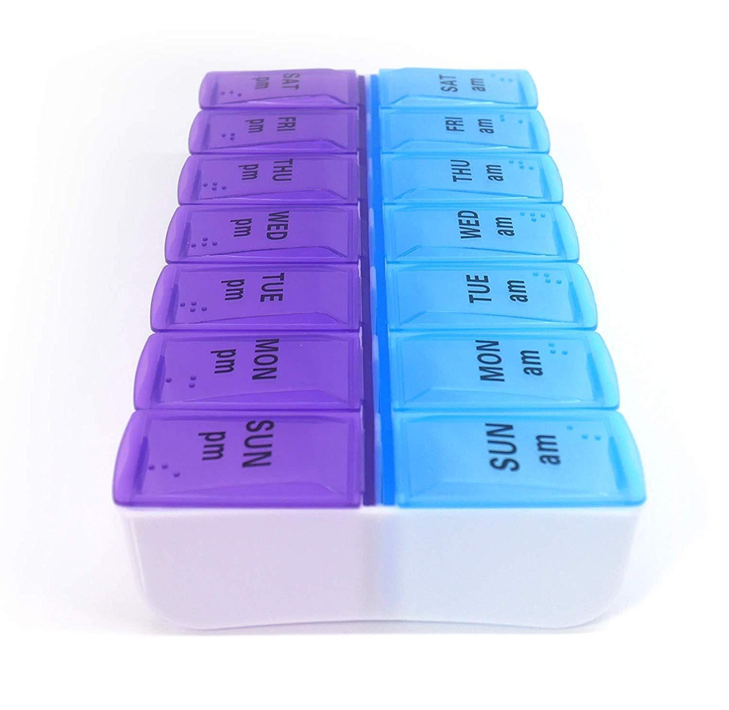 Weekly Portable Pill Case 14 Grids | Organiser for Elderly & People with Disabilities