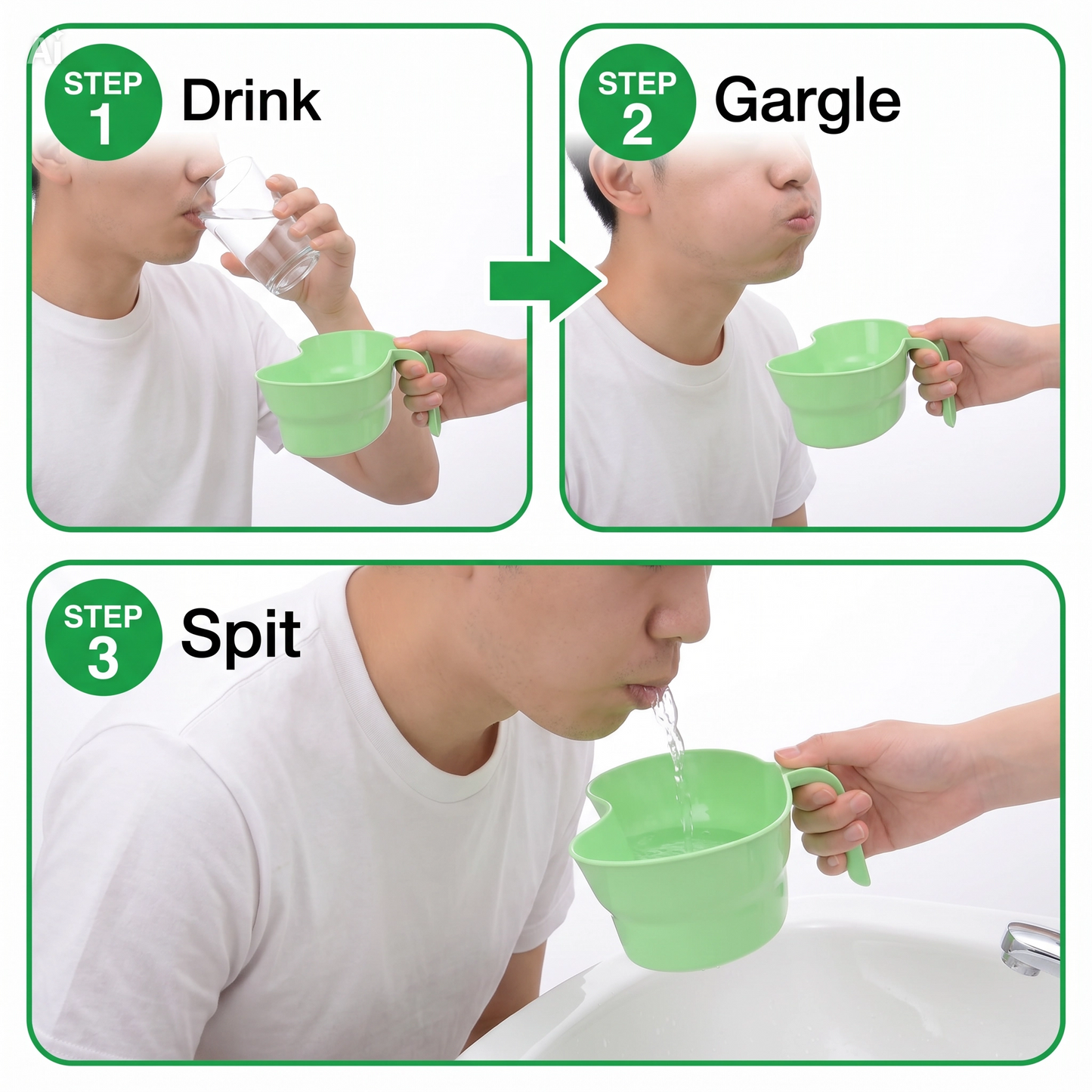 Easy Rinse Cup – Comfortably Rinse Without Strain for Disabilities & the Elderly