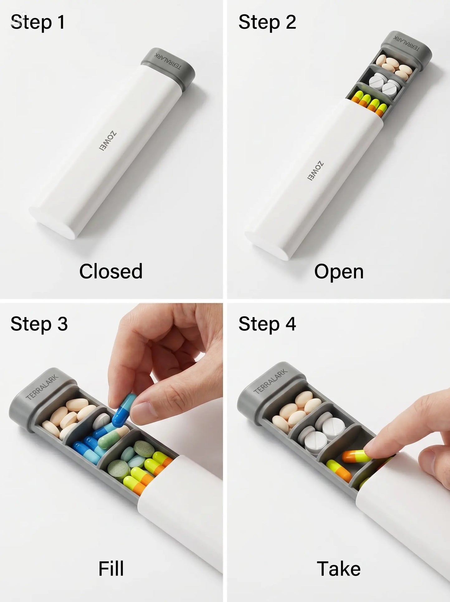 Small 7-Day Pill Box – Compact Travel Organiser for Daily Medication