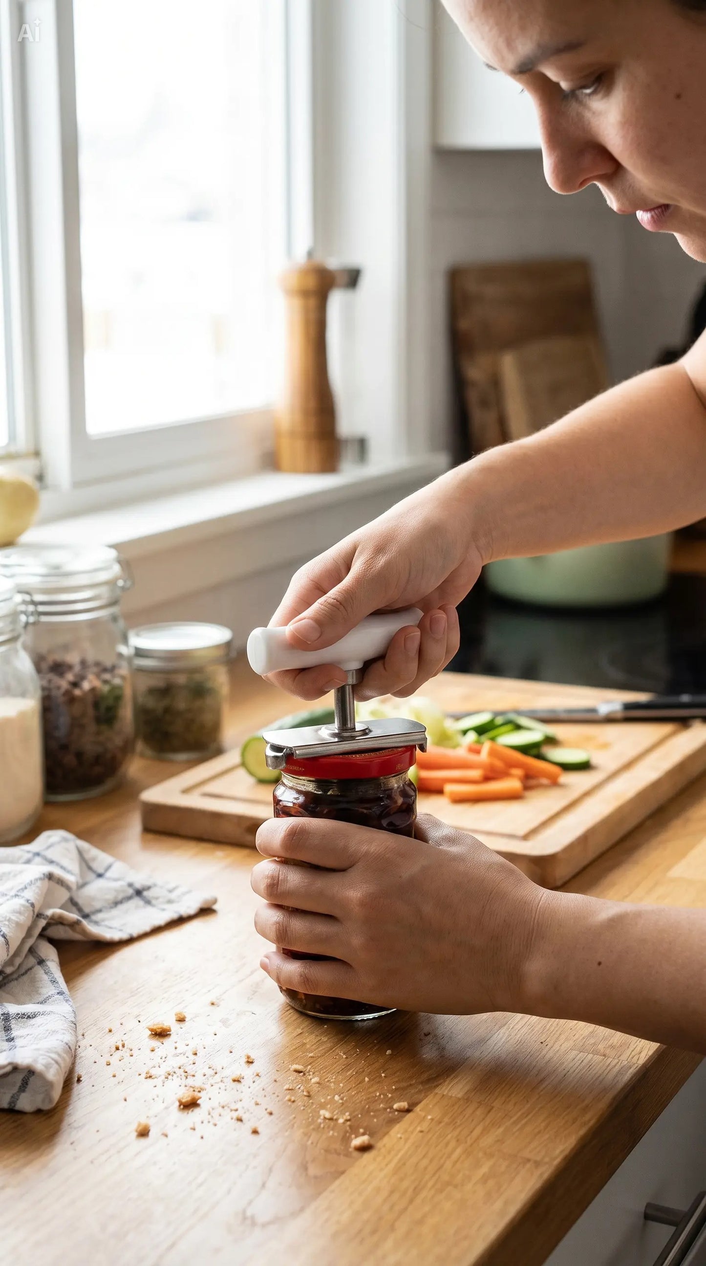 Adjustable Jar & Bottle Opener – Easy Grip for Elderly & Disabled