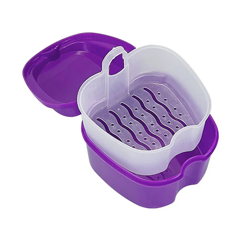 Denture Bath Box Cleaning Container