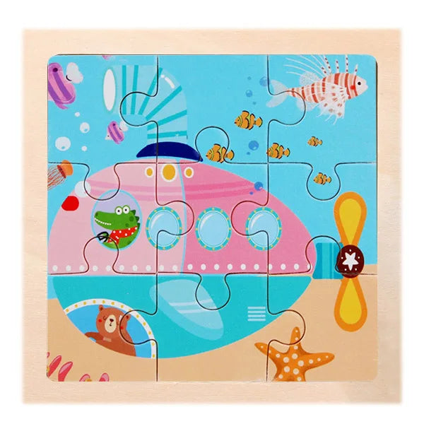 9 Piece Wooden Puzzle | Simple, Fun & Educational Toy