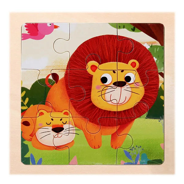 9 Piece Wooden Puzzle | Simple, Fun & Educational Toy