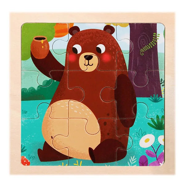 9 Piece Wooden Puzzle | Simple, Fun & Educational Toy