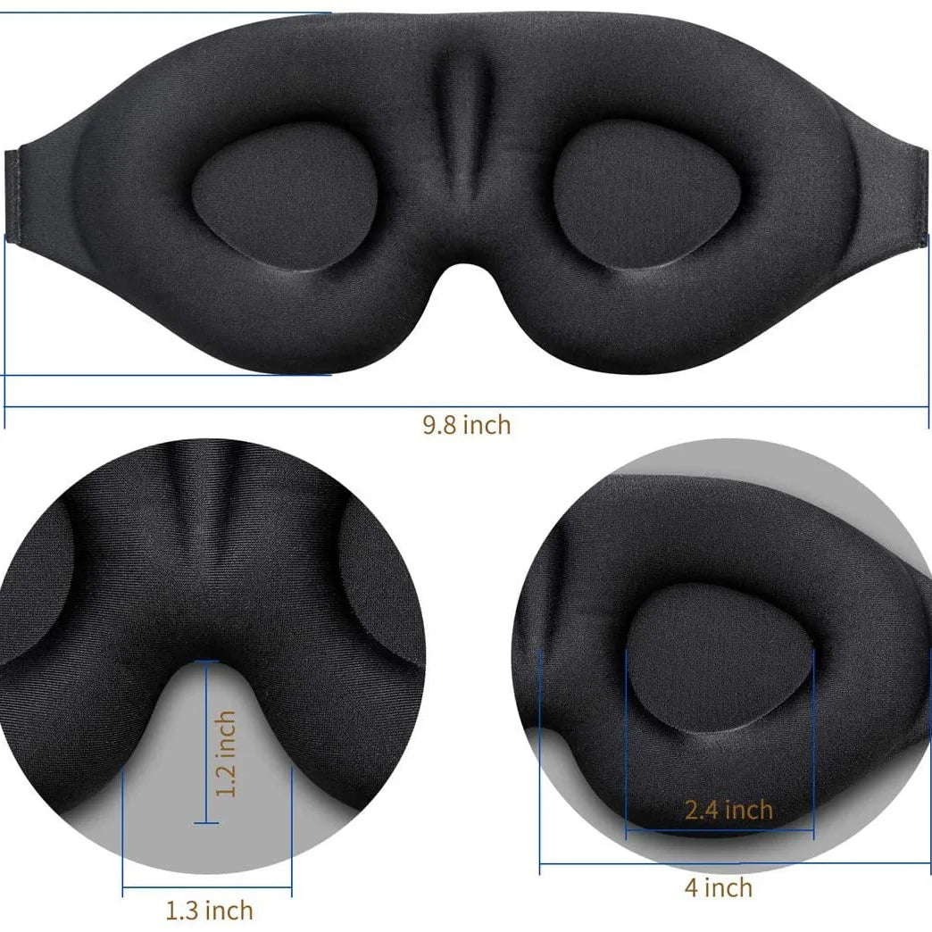 3D Contoured Sleeping Mask | Comfortable Light-Blocking Eye Cover for Elderly & People with Disabilities