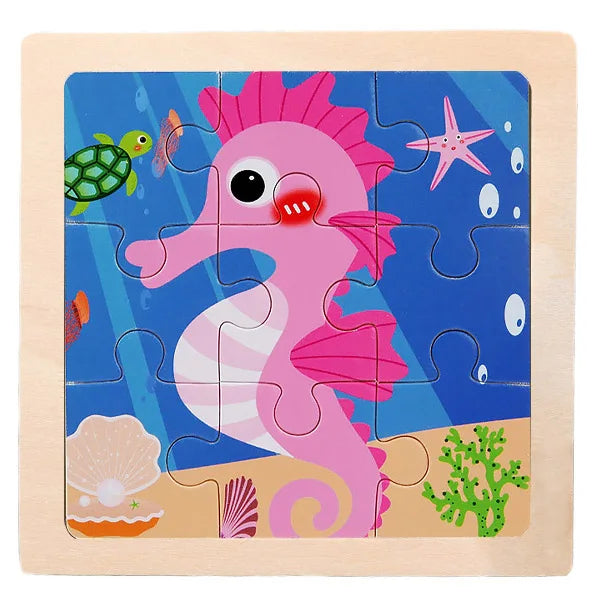 9 Piece Wooden Puzzle | Simple, Fun & Educational Toy