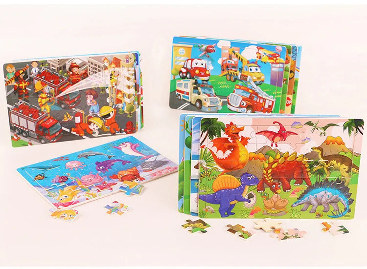 Assorted 30-Piece Educational Puzzles | Fun Learning Through Play