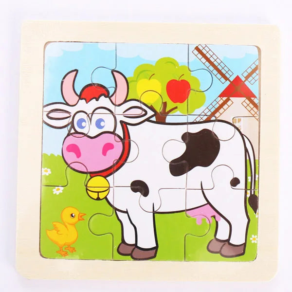 9 Piece Wooden Puzzle | Simple, Fun & Educational Toy