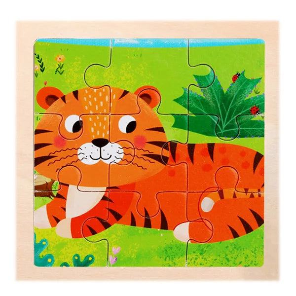 9 Piece Wooden Puzzle | Simple, Fun & Educational Toy