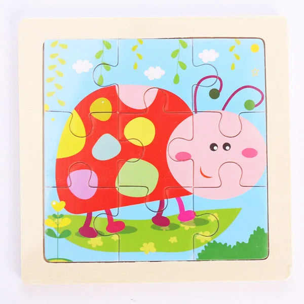 9 Piece Wooden Puzzle | Simple, Fun & Educational Toy