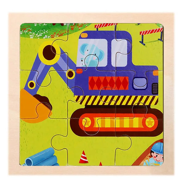 9 Piece Wooden Puzzle | Simple, Fun & Educational Toy