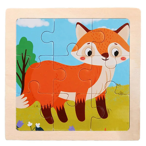 9 Piece Wooden Puzzle | Simple, Fun & Educational Toy