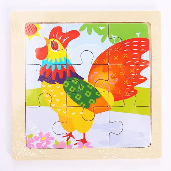 9 Piece Wooden Puzzle | Simple, Fun & Educational Toy