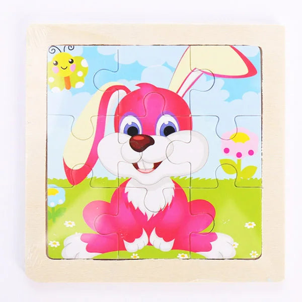 9 Piece Wooden Puzzle | Simple, Fun & Educational Toy