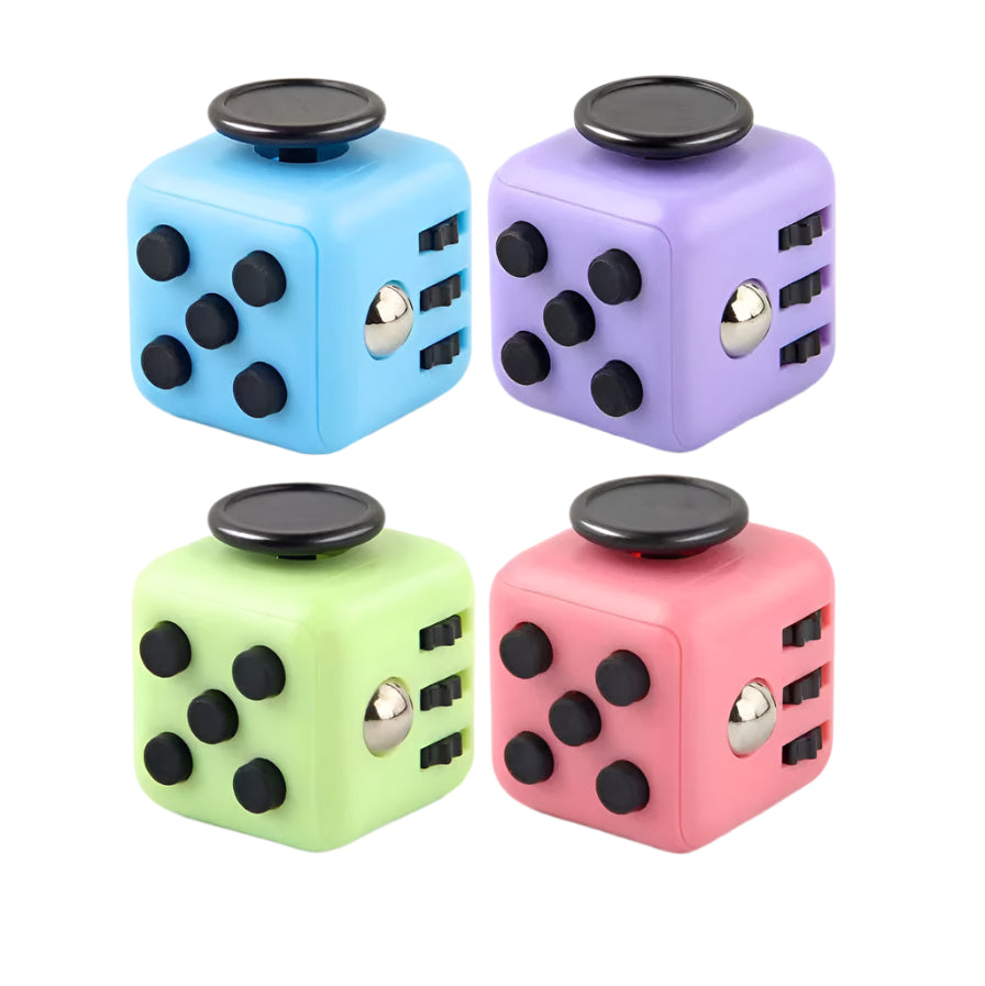 Solid Colour Fidget Decompression Dice | Stress Relief Toy for Autism, ADHD & Anxiety Support