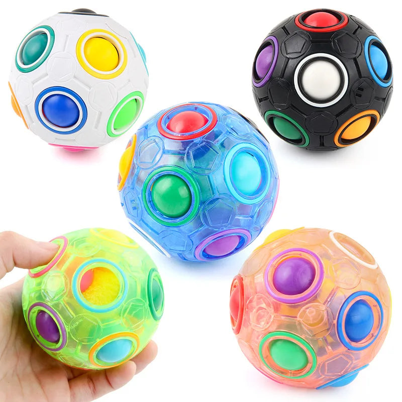 Magic Rainbow Puzzle Ball | Sensory Fidget Toy for Focus, Stress Relief & Fun