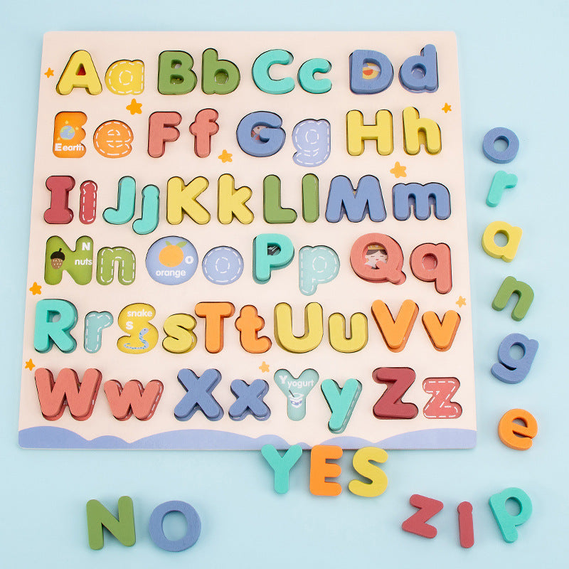 Wooden Alphabet Letter Puzzle | Educational Learning Toy for Kids with Disabilities