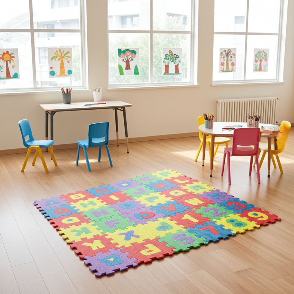 Letter & Number Puzzle Mat | Educational Foam Play Mat for Kids with Disabilities