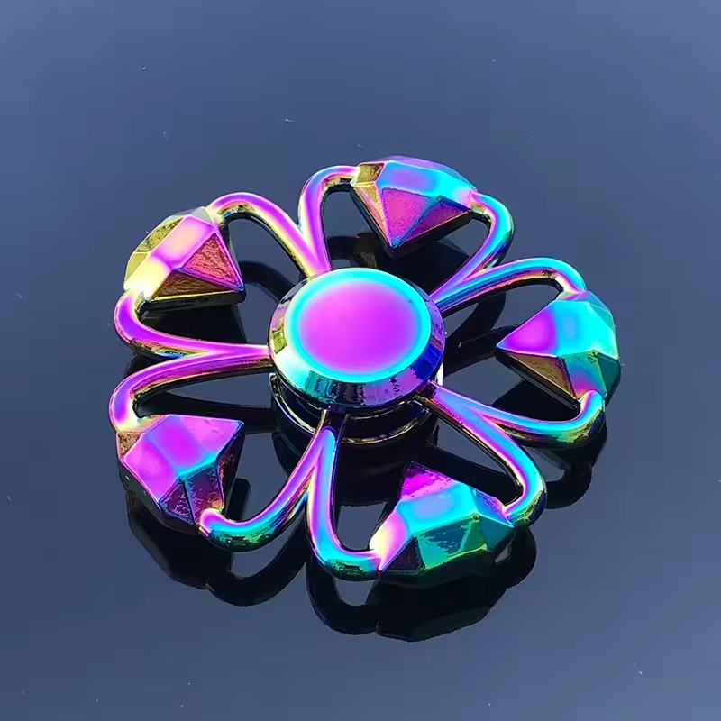 Rainbow Metal Fidget Spinner | Durable Stress Relief Toy for Focus & Calm