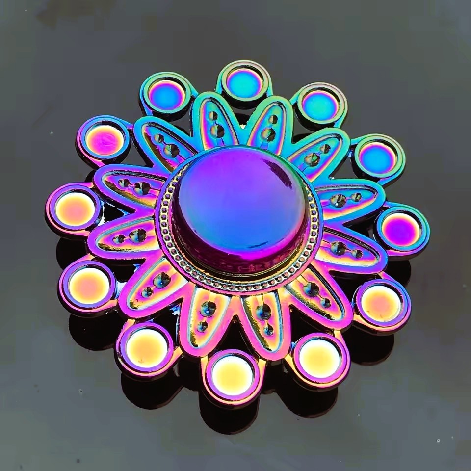 Rainbow Metal Fidget Spinner | Durable Stress Relief Toy for Focus & Calm