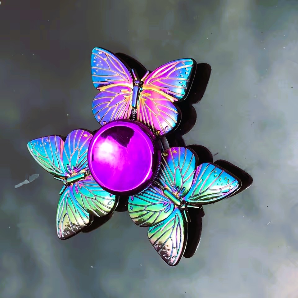 Rainbow Metal Fidget Spinner | Durable Stress Relief Toy for Focus & Calm
