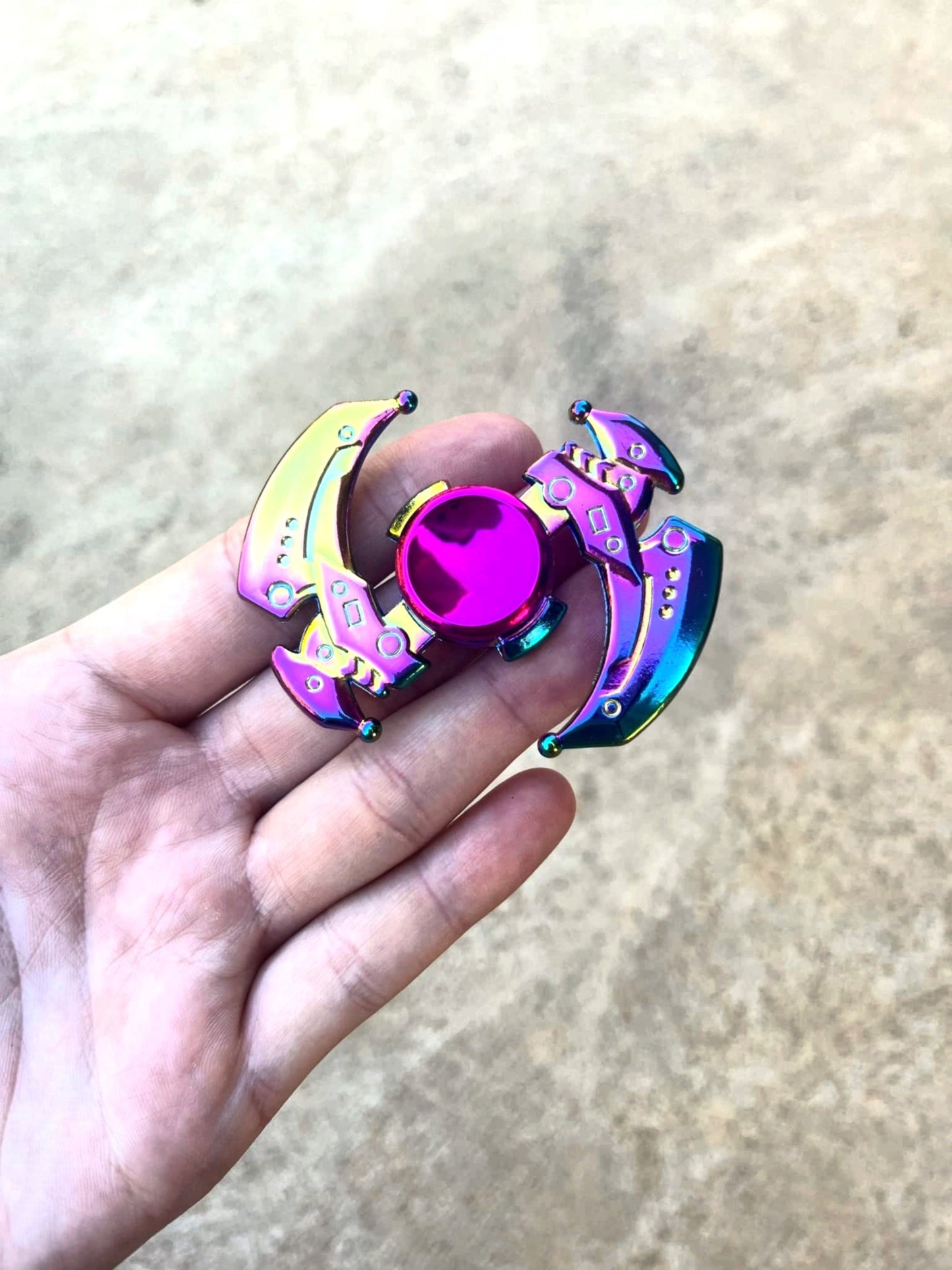 Rainbow Metal Fidget Spinner | Durable Stress Relief Toy for Focus & Calm