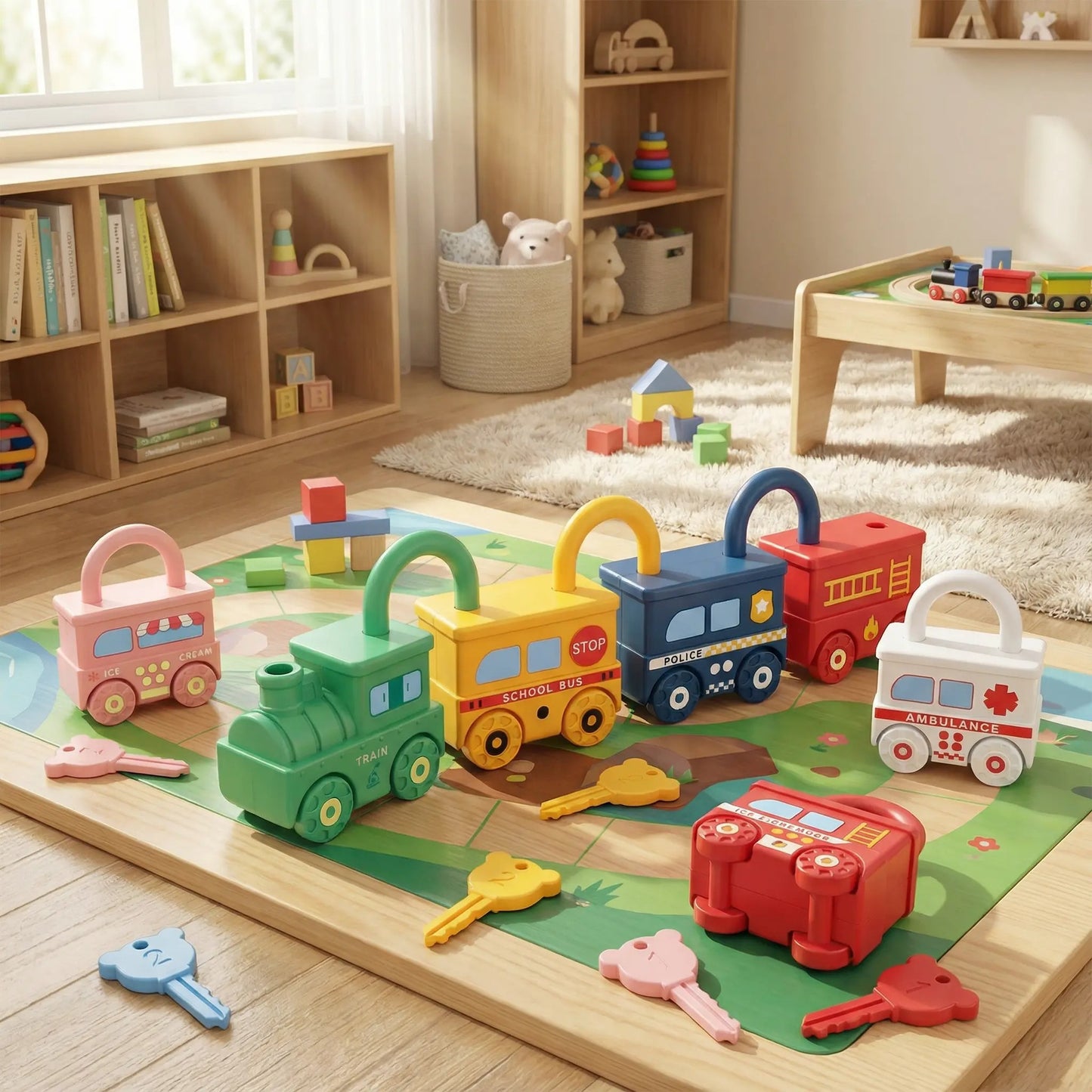 Open & Lock Vehicle Fine Motor Toy | Hands-On Skill Building for Kids with Disabilities