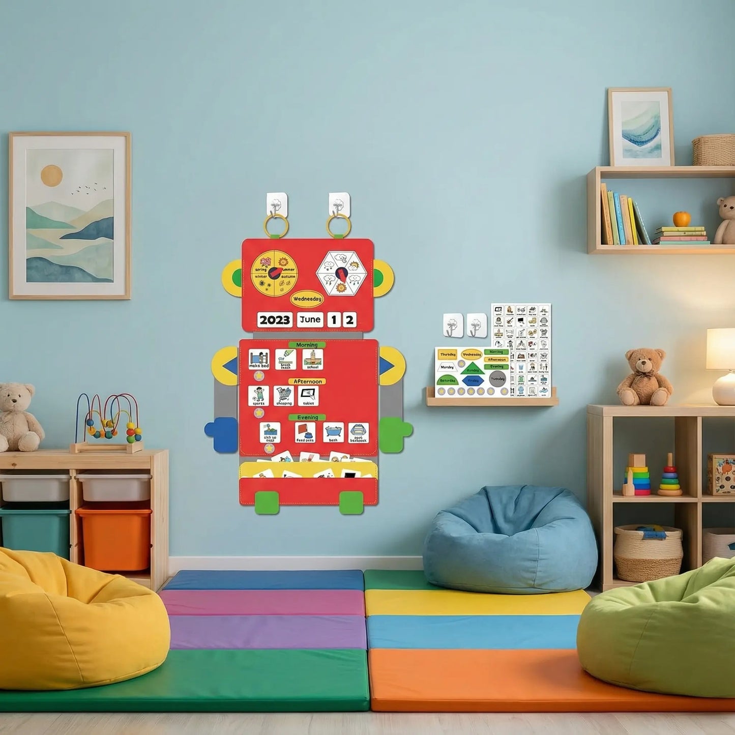 Robot Shaped Visual Schedule | Daily Routine & Time Awareness Tool for People with Autism & Disabilities