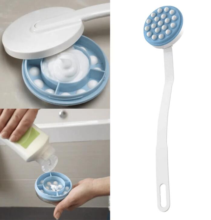 Long-Handle Soap Bath Brush | Easy-Reach Hygiene Aid for Seniors & People with Disabilities