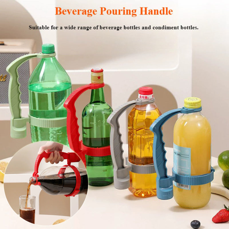 Adjustable Bottle Handle Holder | Easy Grip Beverage, Oil & Drink Bottle Pouring Handle
