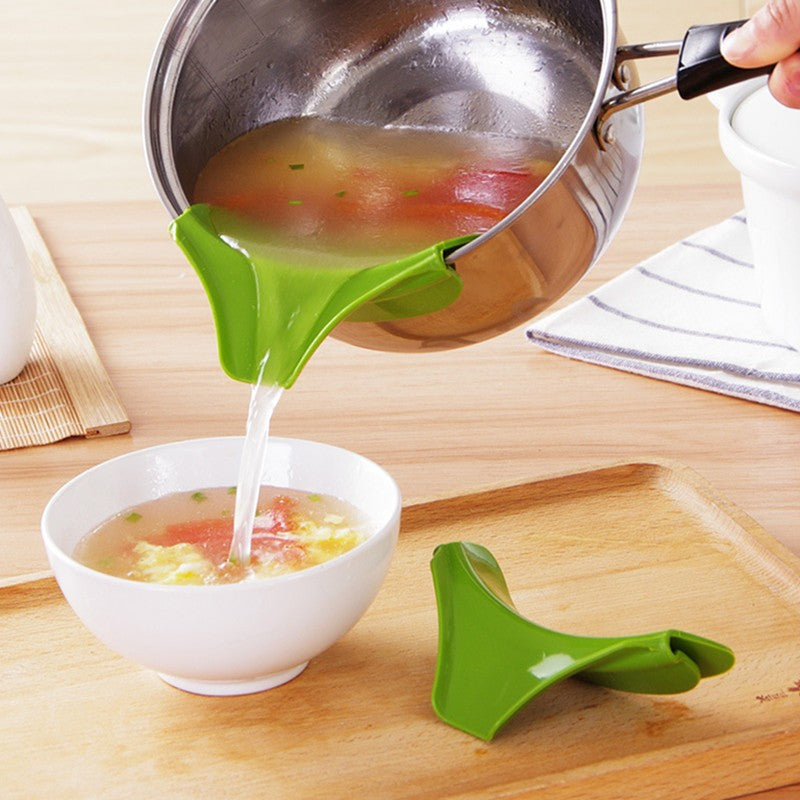 Silicone Soup Funnel Pouring Aid | Anti-Spill Kitchen Tool for Seniors & Disabilities