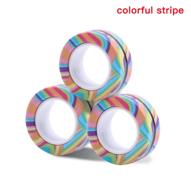 Magnetic Rings Fidget | Stress Relief, Focus Tool & Fine Motor for People with Disabilities