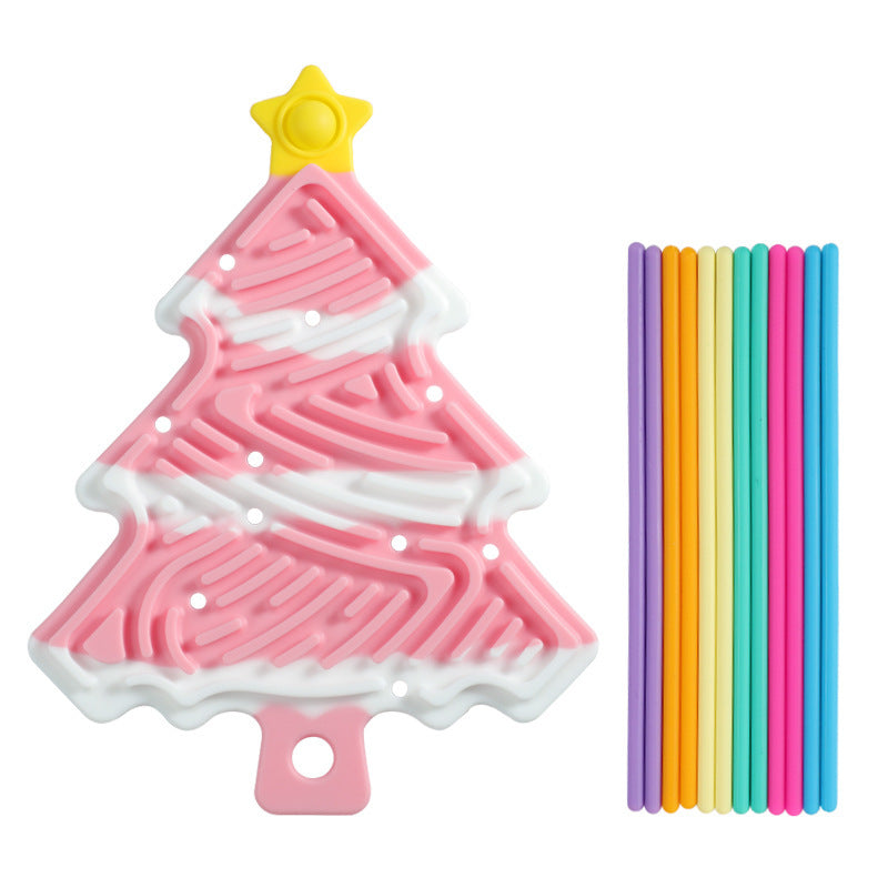 Christmas Tree Decompression Board Activity | Sensory Holiday Toy for Kids & Adults with Disabilities