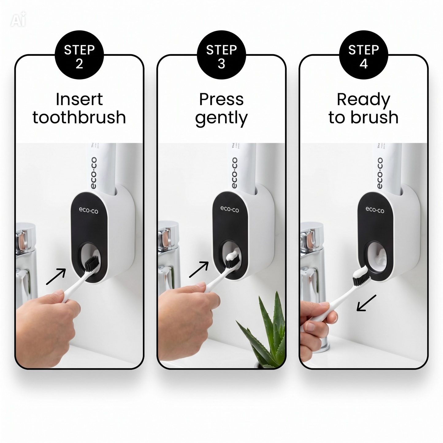 Automatic Toothpaste Dispenser – Wall-Mounted, Easy Use for Seniors & People with Disabilities