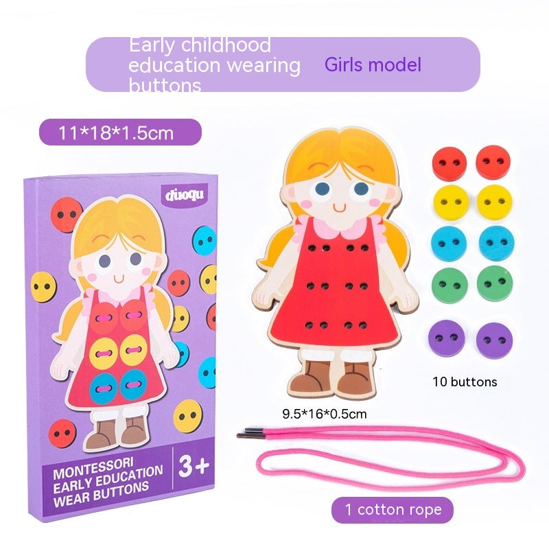 Button Threading Fine Motor Toy | Hand-Eye Coordination & Sensory Learning Aid for People with Disabilities