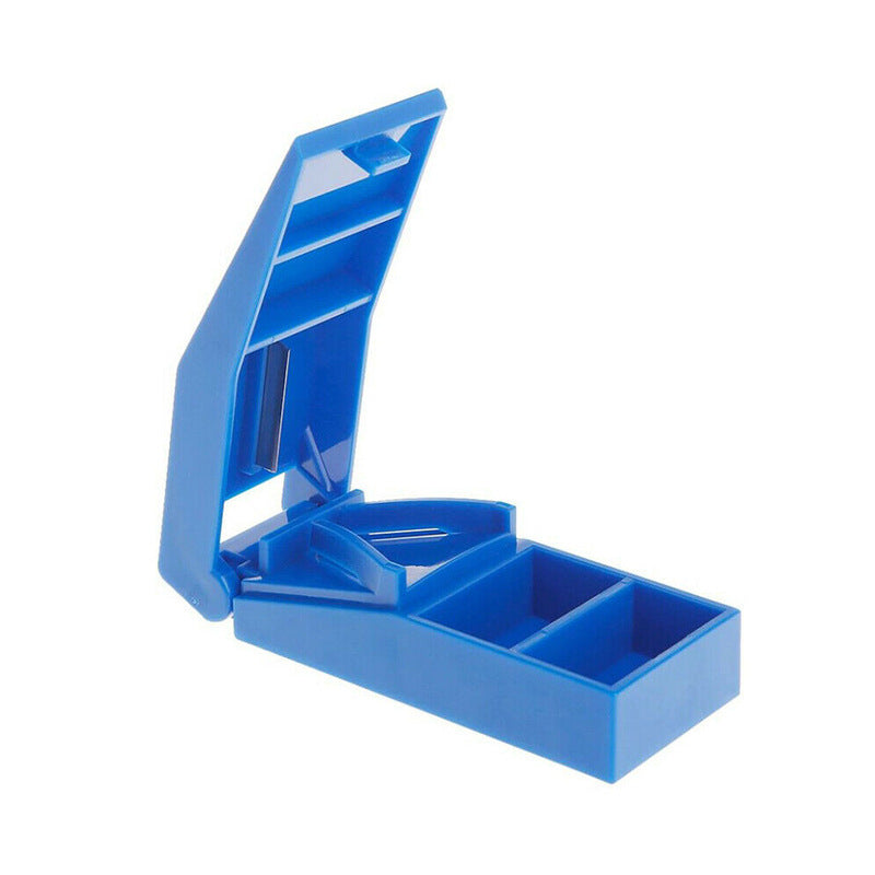 1-2pcs Blue Durable Pill Cutters | Easy Medication Splitter for Elderly & People with Disabilities