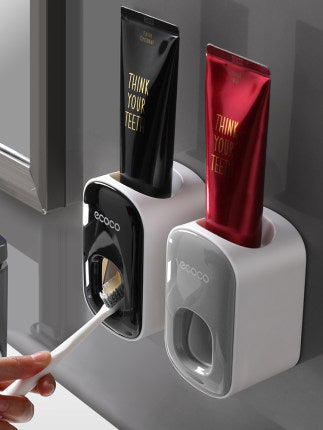 Wall Mounted Automatic Toothpaste Dispenser & Toothbrush Holder | Hands-Free System for Seniors & Disabilities