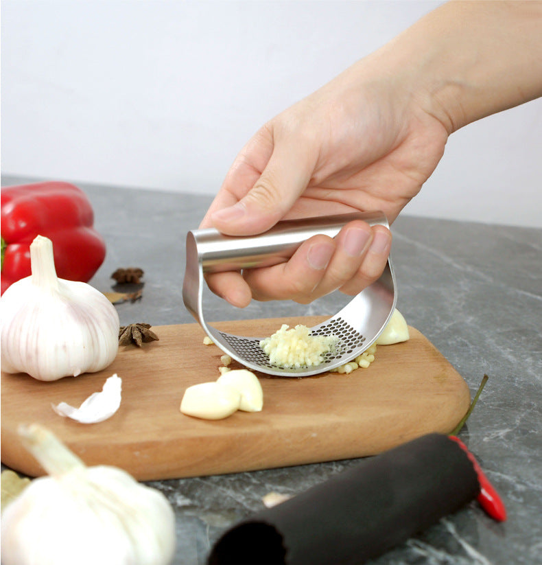 Stainless Steel Garlic Press Rocker | Easy Mince Crusher for Seniors & Disabilities