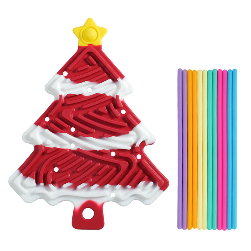 Christmas Tree Decompression Board Activity | Sensory Holiday Toy for Kids & Adults with Disabilities