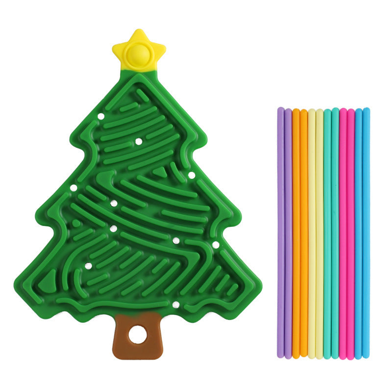 Christmas Tree Decompression Board Activity | Sensory Holiday Toy for Kids & Adults with Disabilities