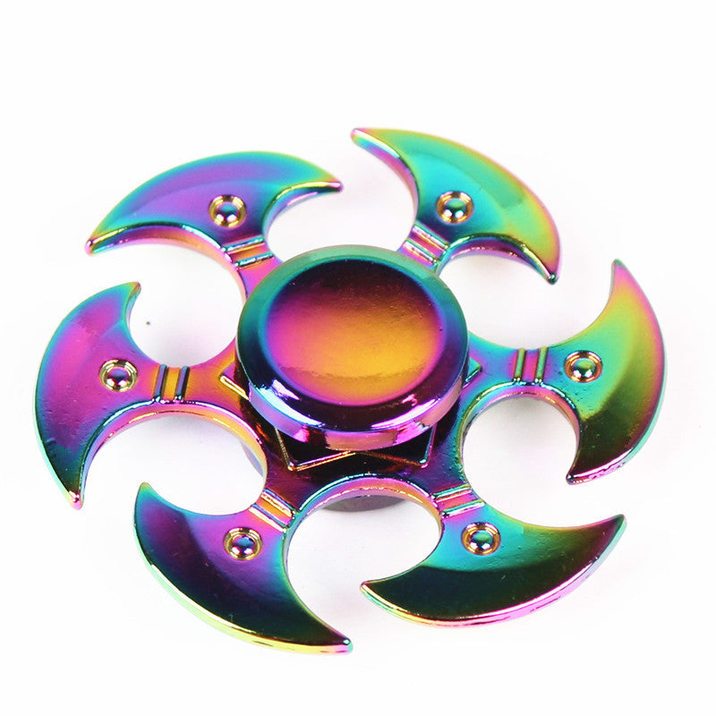 Rainbow Metal Fidget Spinner | Durable Stress Relief Toy for Focus & Calm