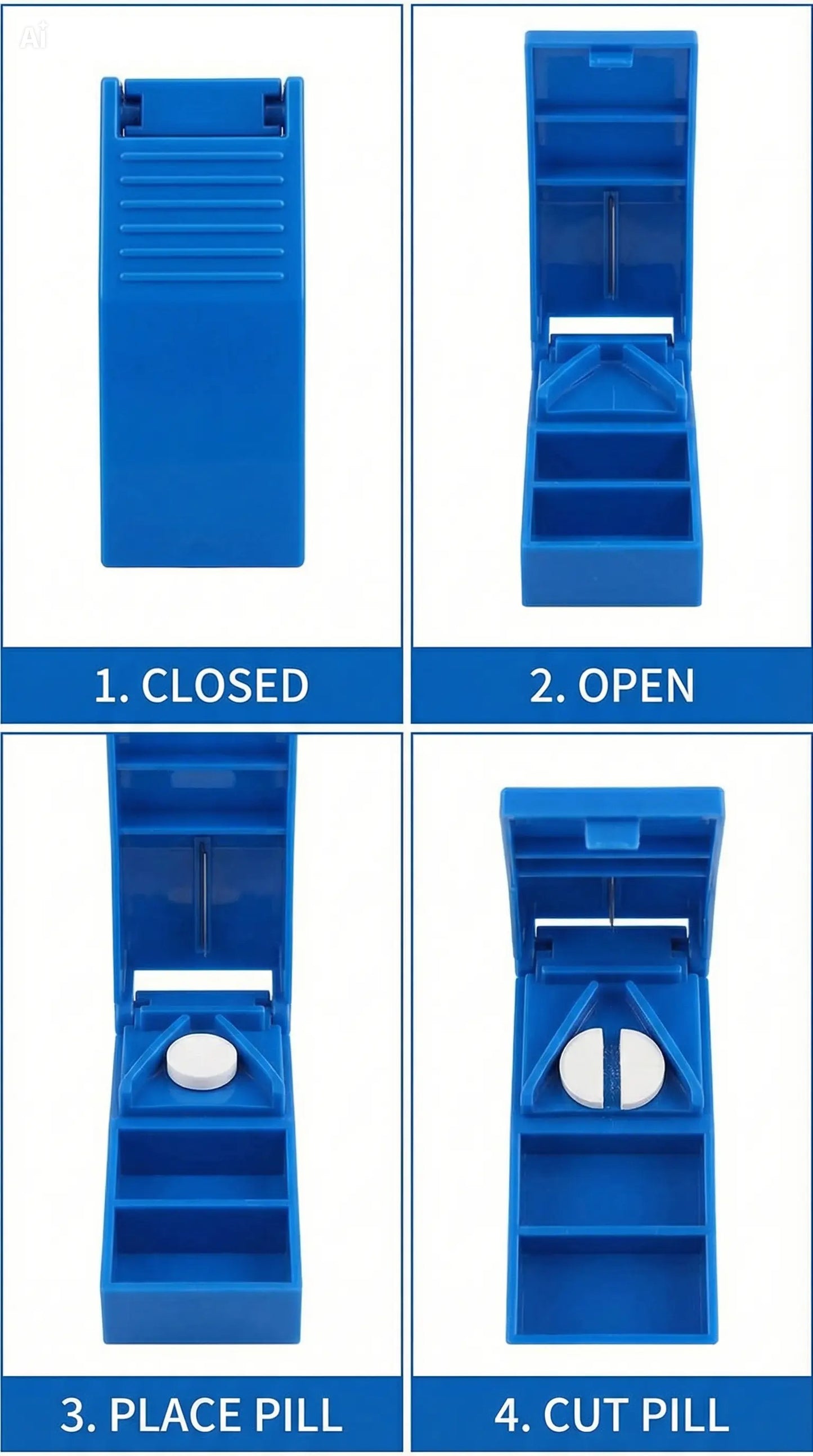 Pill Cutter (1–2 Pack) – Easy, Precise Tablet Splitting