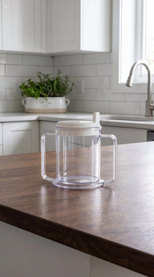 Easy Grip Drinking Cup – Spill-Resistant Mug with Handles