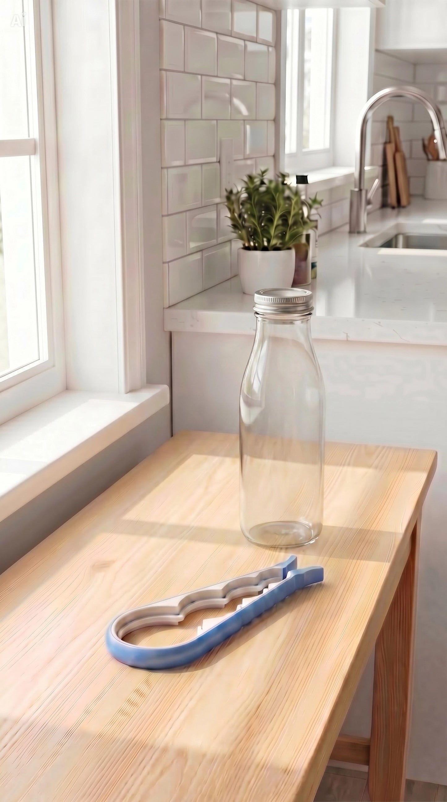 4-in-1 Jar, Bottle & Can Opener – Easy Grip for Effortless Opening for the Elderly