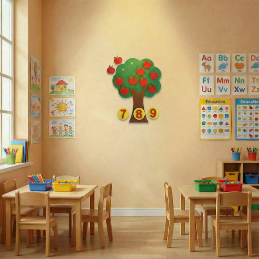Felt Apple Tree Counting Toy | Hands-On Math & Cognitive Learning Aid for People with Disabilities