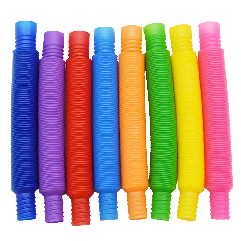 8-Pack Large Pop Tubes Fidget Toys | Focus, Relaxation & Sensory Play for People with Disabilities