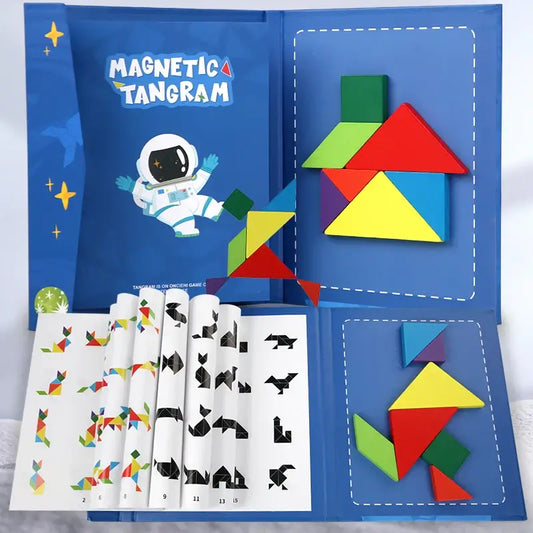 Magnetic Tangram Puzzle Book | Shape & Logic Play