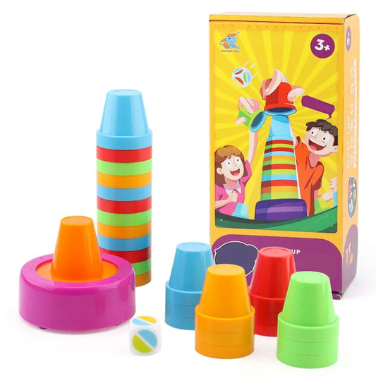 Cup Stacking Colour Matching Game | Motor Skill Toy for Special Needs
