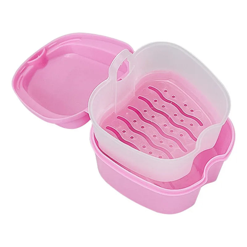 Denture Bath Box Cleaning Container
